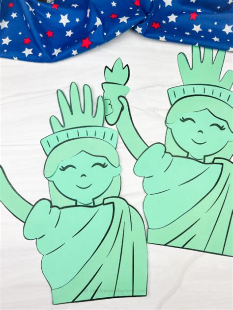 Handprint Statue Of Liberty Craft Simple Everyday Mom