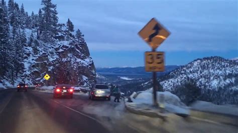 Snow Covered Sierra Nevada After Snowfall Near Tahoe Youtube