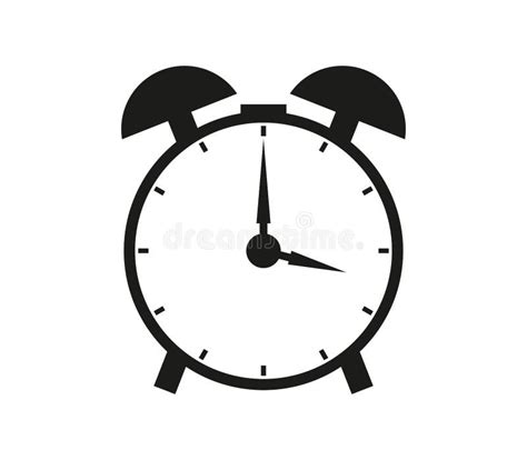 Icono De Reloj De Alarma Ilustrado En El Vector Sobre Fondo Blanco