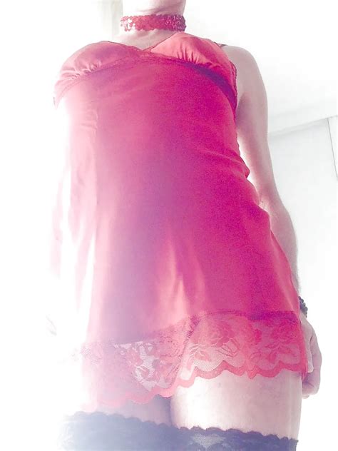 New Sexy Red Satin Lingerie And Black Stockings 22 Nude Pics XHamster