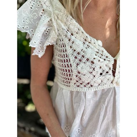 Top Fsc Babydoll Crochet Broderie Anglaise Naked Gypsy