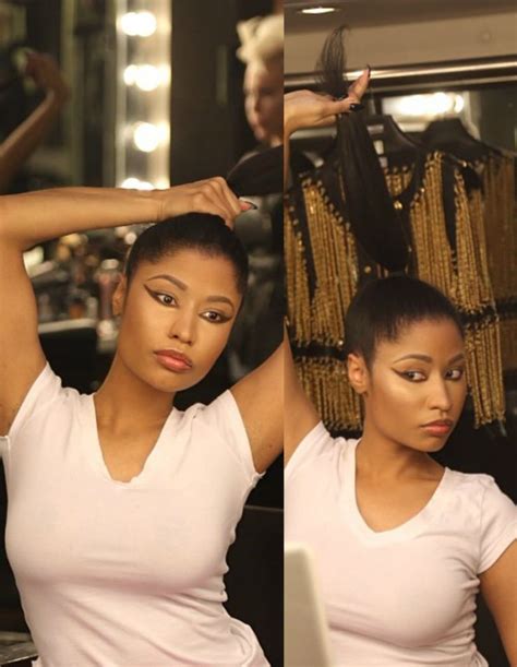 Beauty Under The Wiggery Nicki Minaj Reveals Long Healthy Natural