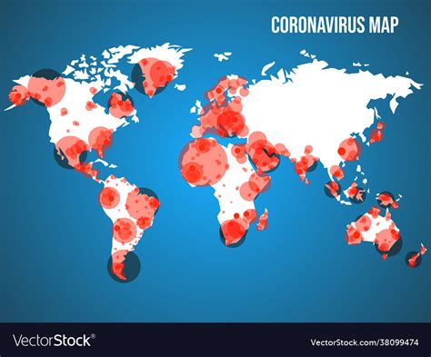 World map coronavirus pandemic covid-19 covid19 Vector Image