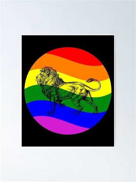 Lion LGBTQ PRIDE Poster For Sale By Pride Arts Redbubble