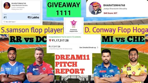 Rr Vs Dc Dream Team Mi Vs Che Dream Prediction Rr Vs Dc And Mi