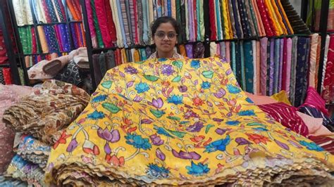 Designer Pen Kalamkari Fabrics At Reasonable Rates Meter Courier