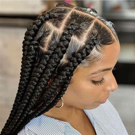 Jumbo Knotless Braids African Braids Hairstyles Big Box Braids