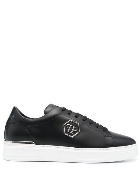 Philipp Plein Hexagon Low Top Leather Sneakers Farfetch