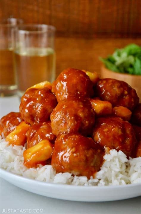 Baked Sweet And Sour Meatballs Just A Taste Sweet And Sour