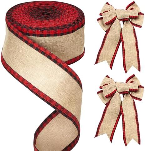 Jijacraft M Hessian Ribbon Natural Burlap Ribbon Roll Brown Jute