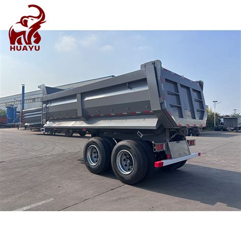 Huayu Axle Ton Wheels U Type Side Tipping Dump Semi Trailer