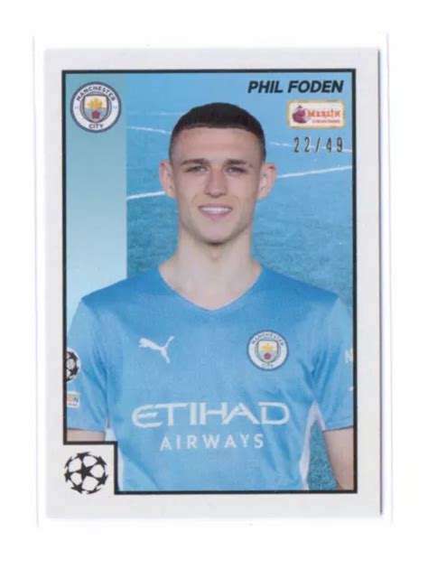 Phil Foden Topps Merlin Heritage Uefa Champions League Parall Le