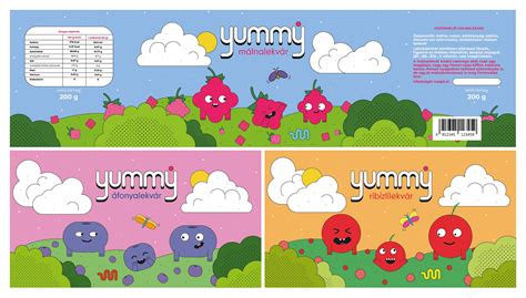 YUMMY jam label design on Behance