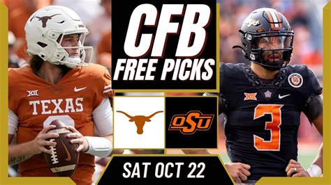 Texas Vs Oklahoma State Cfb Picks And Predictions Week 8 College