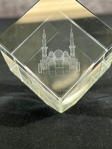 7 Laser Etched Crystal Cubes EstateSales Org