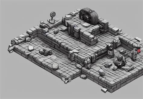 Isometric Chubby D Cannon With Detailed Clean Stable Diffusion