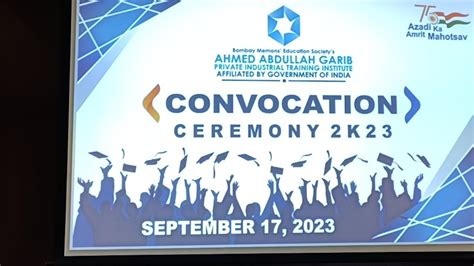 Convocation Ceremony K Ahmed Abdullah Garib Pvt Iti Is Going Live