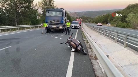 Beton mikseri ile motosiklet çarpıştı 2 yaralı Son Dakika