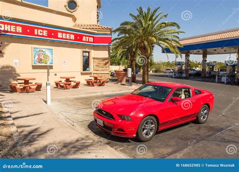 Red Ford Mustang on Car Parking in Las Vegas, Nevada, USA Editorial Image - Image of state ...