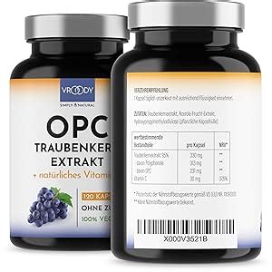 OPC Traubenkernextrakt hochdosiert mit natürlichem Vitamin C 120 OPC