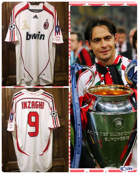 Ac Milan Inzaghi Ucl Final Away Jersey Men S Fashion Activewear