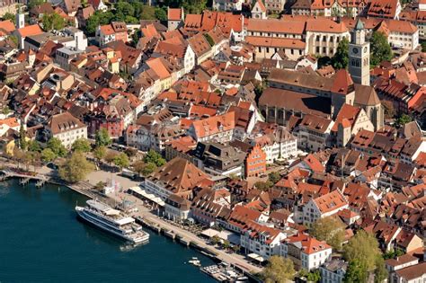 Luftbild Berlingen Ortskern Am Uferbereich Des Bodensee In