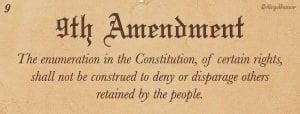 The 9th amendment of the Bill of Rights - History