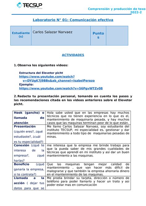 L Comunicaci N Efectiva Comprensi N Y Producci N De Texos