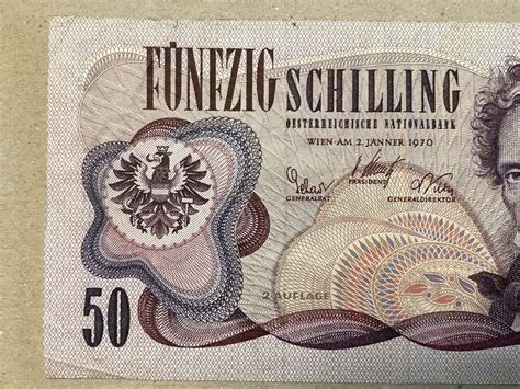 50 Schilling Banknote 1970 Kaufen Auf Ricardo