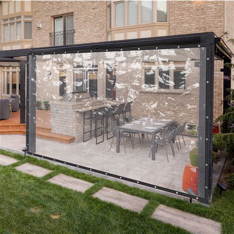 816ft Waterproof Commercial Pvc Clear Awning Canopy Patio Roll Up Enclosure