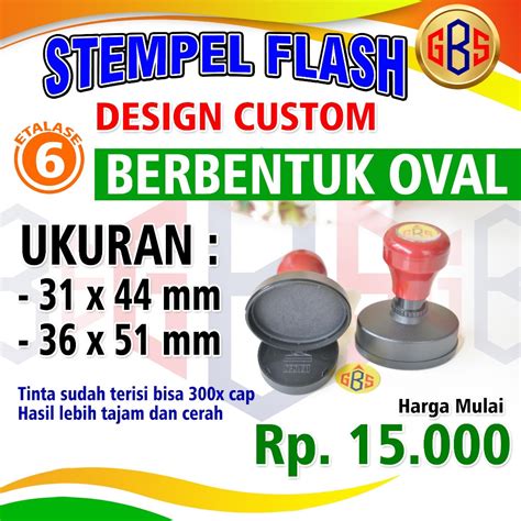 Jual Stempel Oval Stempel Otomatis Stempel Warna Oval X Mm