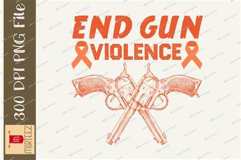 End Gun Violence Ribbon Enough Png By Zemira Thehungryjpeg