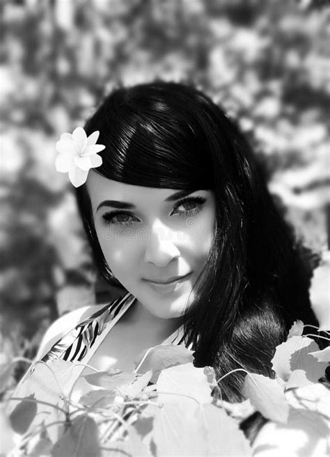 Long Haired Brunette Stock Photo Image Of Tenderness 95190040