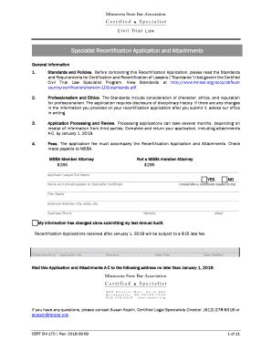 Fillable Online Specialist Recertification Application And Attachments