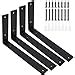 TLBTEK L Brackets For Shelves Heavy Duty Black Shelf Brackets Rustic