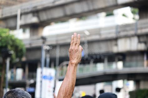 Pro Democracy Protesters A Three Finger Salute To Show Symbolic