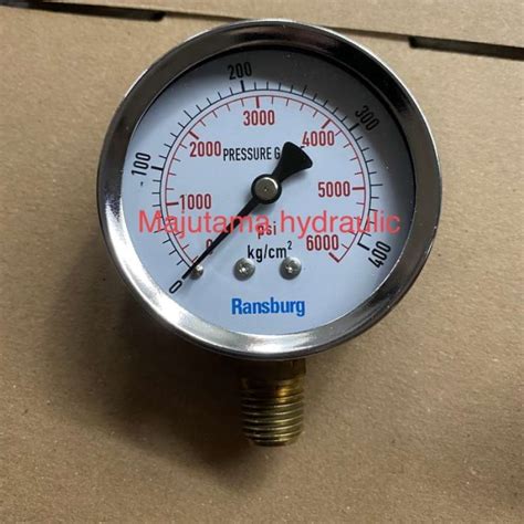 Promo Pressure Gauge Manometer Inch Bar Kg Cm Black Steel