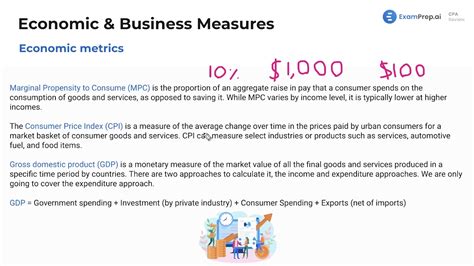 Economic Metrics Video ExamPrep Ai CPA Review