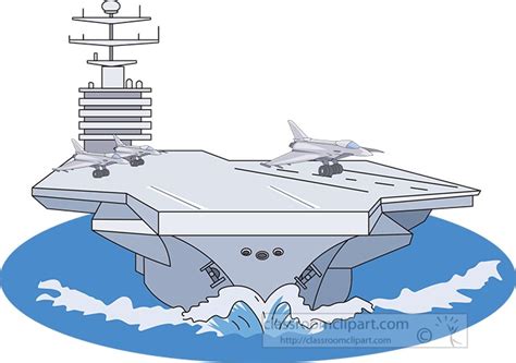 Military Clipart - military-aircraft-carrier-clipart - Classroom Clipart