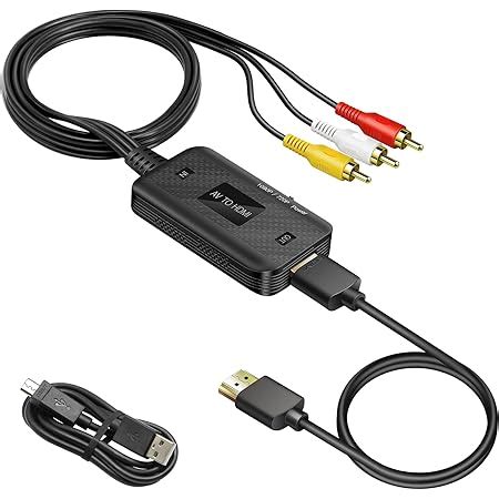 Uhddadi RCA Auf HDMI Konverter 1080P Composite CVBS AV Zu HDMI Video