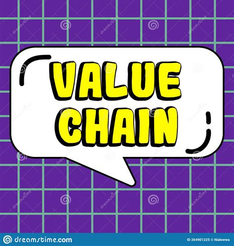 Text Sign Showing Value Chain Concept Meaning Business Manufacturing