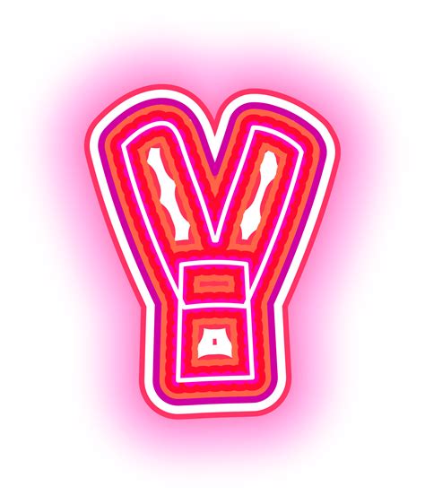 Pink Neon Letters Logo Y 33556836 Png