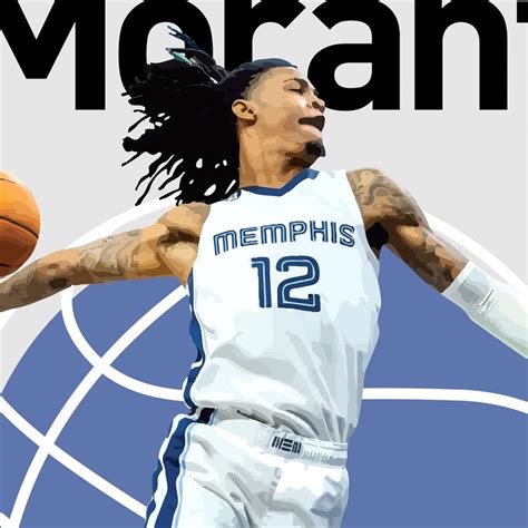 Ja Morant Print, Ja Morant Poster, Morant Art, Ja Morant Grizzlies ...