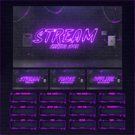 FREE NEON STREAM OVERLAY FOR TWITCH | Behance