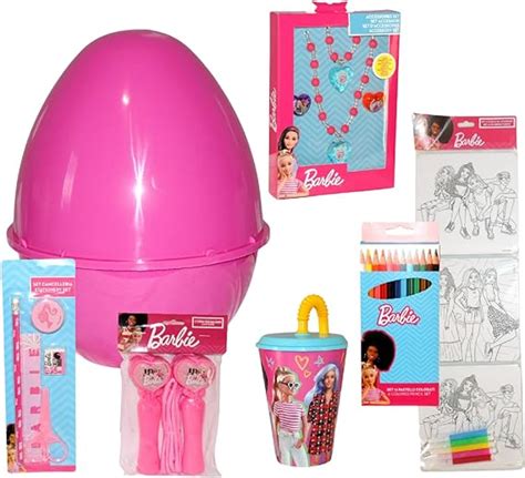 Uovo Di Pasqua Barbie Gigante In Plastica Con Pezzi Giochi Sorprese