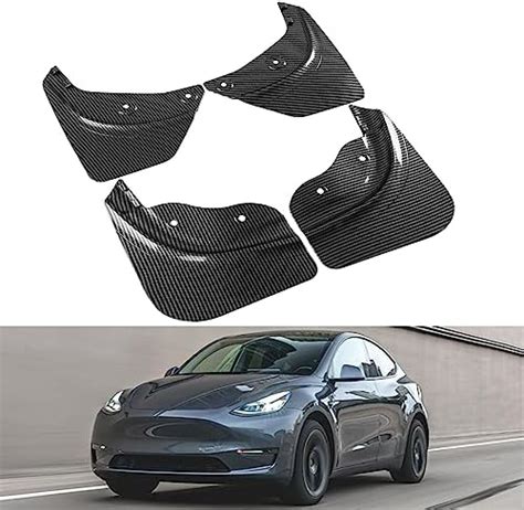 Amazon LABBYWAY Compatible With Tesla Model Y Carbon Fibre Mud