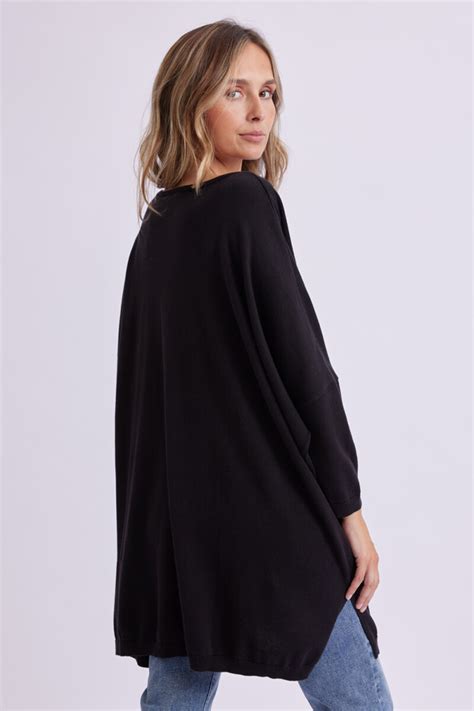 Buzo De Punto Oversize Negro BAS Basic Simple