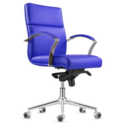 Sillón de Oficina RABAT gran dalidad piel azul Ofisillas es