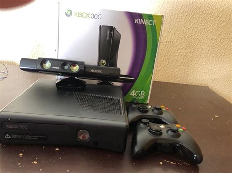 Xbox Slim C Kinect E Controles Hd Gb Mercado Livre