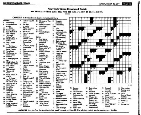 Today’s New York Times Crossword - Free Printable Crosswords